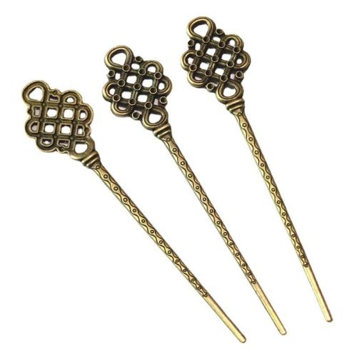 Hair Stick, Zinc Alloy, antique bronze color plated, double-sided 