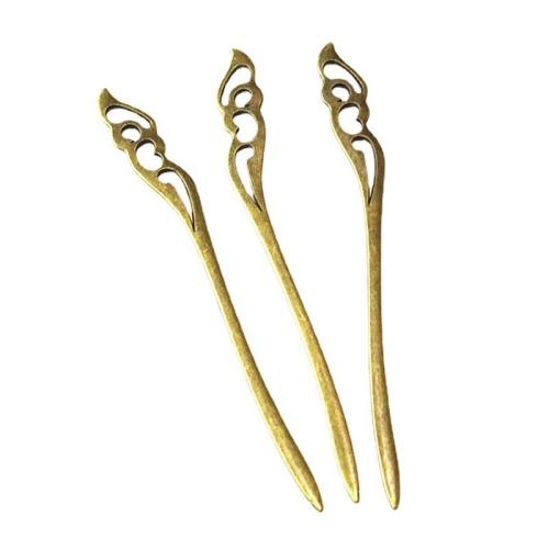 Hair Stick, Zinc Alloy, antique bronze color plated, double-sided 