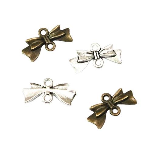 Zinc Alloy Charm Connector, Bowknot, plated, DIY & 1/1 loop 