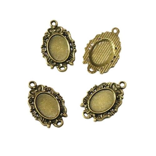 Zinc Alloy Connector Setting, antique bronze color plated, DIY & 1/1 loop [