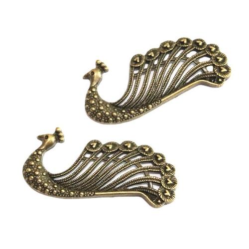 Hair Barrette Finding, Zinc Alloy, Peacock, antique bronze color plated, DIY 