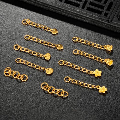 Brass Extender Chain, matte gold color plated, DIY 