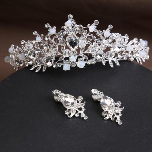 Fashion Zinc Alloy Jewelry Sets, for bridal & with rhinestone 