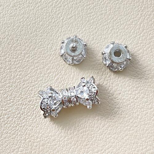 Brass Screw Clasp, DIY & micro pave cubic zirconia 