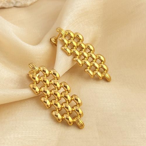 Stainless Steel Stud Earring, 304 Stainless Steel, fashion jewelry & for woman, golden 