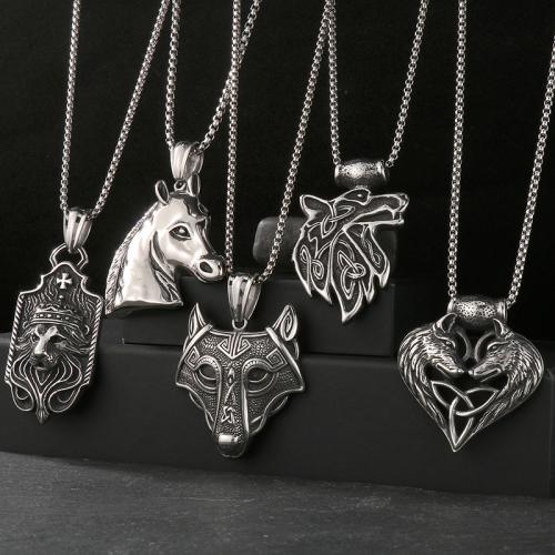 Stainless Steel Animal Pendants, 304 Stainless Steel, silver color plated, DIY & for man [