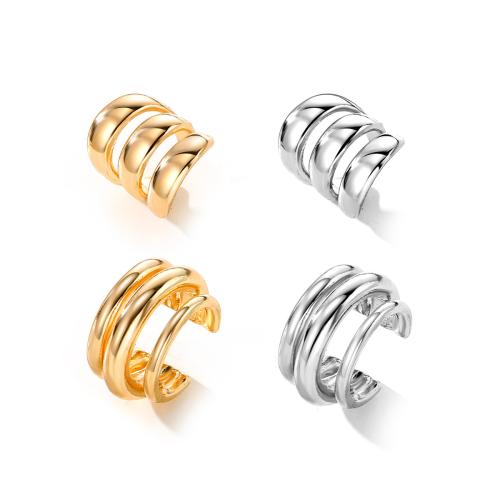 Zinc Alloy Clip Earring, plated, 4 pieces & Unisex & hollow 