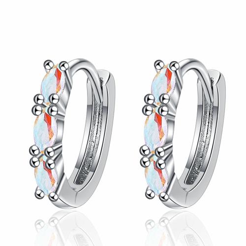 Befestiger Zirkonia Messing Ohrring, plattiert, Micro pave Zirkonia & für Frau, keine, 15x2mm, verkauft von Paar