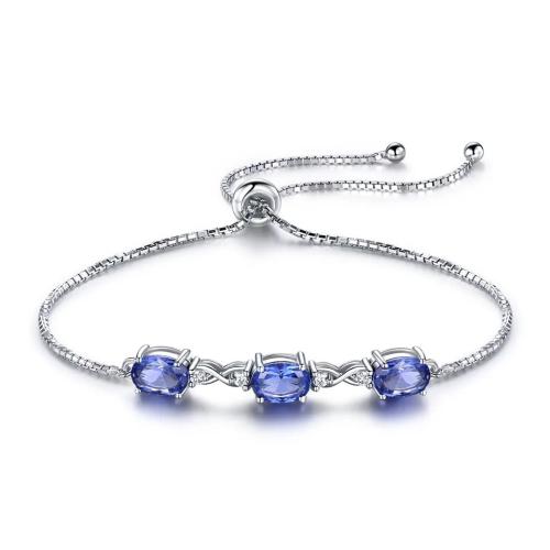 Cúbicos Circonia pulsera Latón de Micro pavimenta, metal, chapado, micro arcilla de zirconia cúbica & para mujer, color de platina, longitud:aproximado 24 cm, Vendido por UD