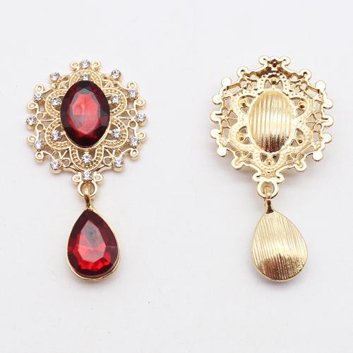 Zinc Alloy Costume Accessories, with Acrylic, plated, DIY & with rhinestone [