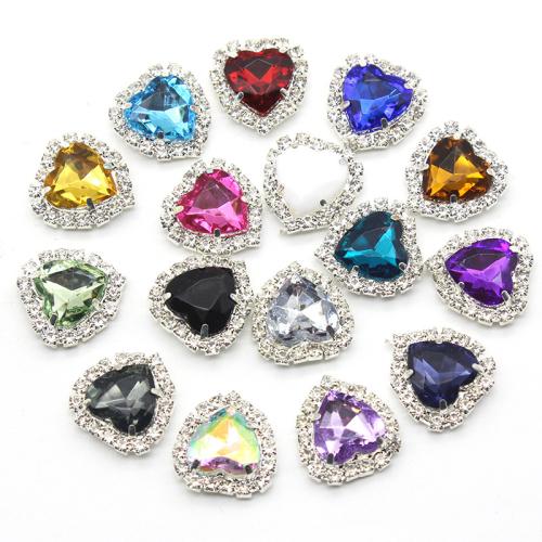 Zinc Alloy Costume Accessories, with Acrylic, plated, DIY & with rhinestone 17mm [