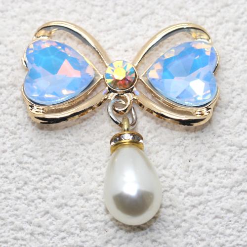 Zinc Alloy Costume Accessories, with Glass & Plastic Pearl, plated, DIY & with rhinestone [