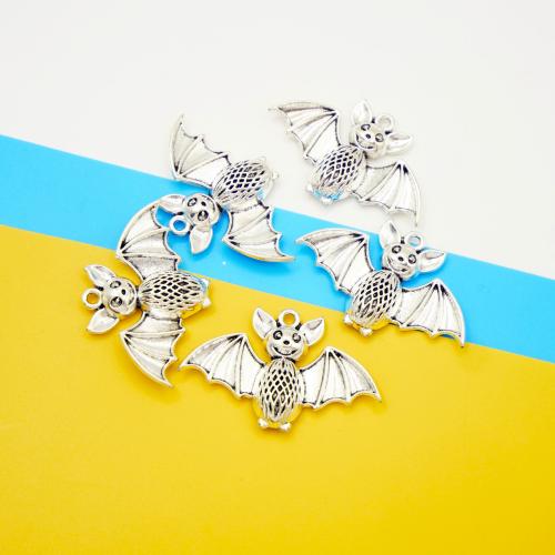 Zinc Alloy Animal Pendants, Owl, antique silver color plated, DIY 