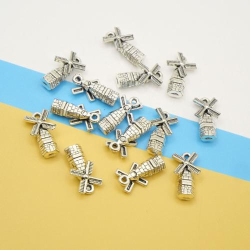 Zinc Alloy Jewelry Pendants, Pinwheel, antique silver color plated, DIY 