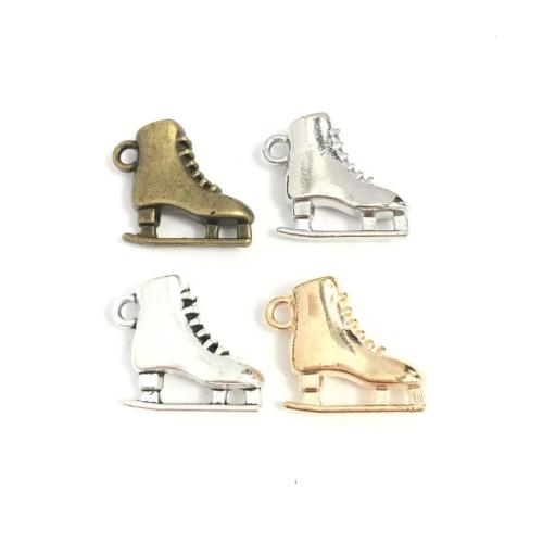 Zinklegierung Schuhe Anhänger, plattiert, DIY, keine, 18x18x7mm, 100PCs/Tasche, verkauft von Tasche