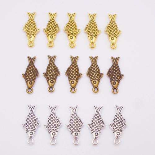 Zinc Alloy Animal Pendants, Fish, plated, DIY 