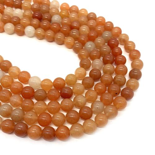 Red Aventurine Bead, Round, DIY Approx 38 cm [