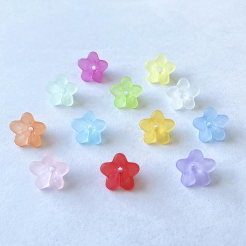 Frosted Acrylic Beads, Flower, injection moulding, DIY Approx 