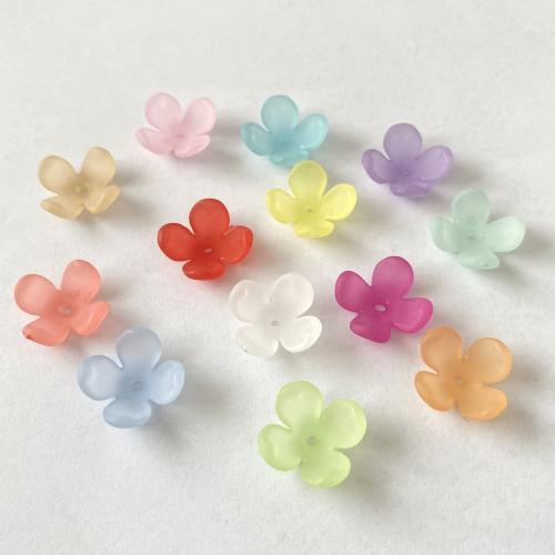 Frosted Acrylic Beads, Flower, injection moulding, DIY 14mm, Approx 