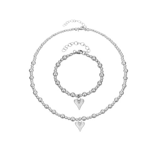 Fashion Zinc Alloy Jewelry Sets, silver color plated, fashion jewelry silver color 