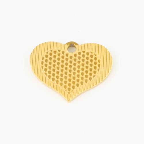 Stainless Steel Heart Pendants, 304 Stainless Steel, Vacuum Ion Plating, DIY, gold 