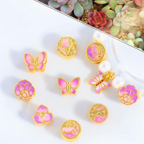 Brass Spacer Beads, sang gold plated, DIY & enamel 