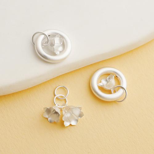 Sterling Silver Flower Pendants, 990 Sterling Silver, DIY 