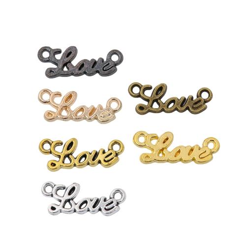 Letter Zinc Alloy Connector, Alphabet Letter, plated, DIY & 1/1 loop Approx 