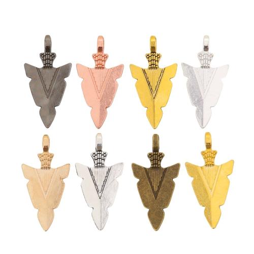 Zinc Alloy Jewelry Pendants, arrowhead, plated, DIY Approx 