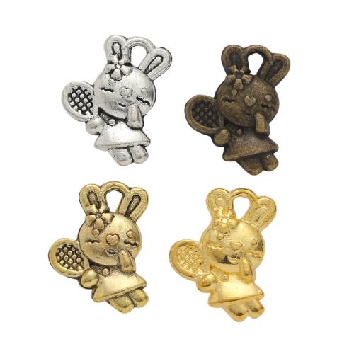 Zinc Alloy Animal Pendants, Rabbit, plated, DIY 