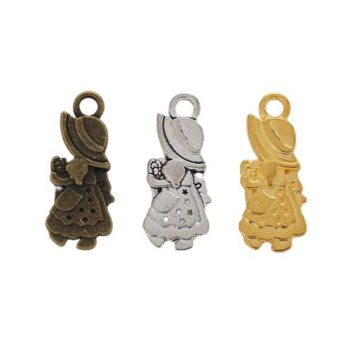 Zinc Alloy Jewelry Pendants, Girl, plated, DIY 