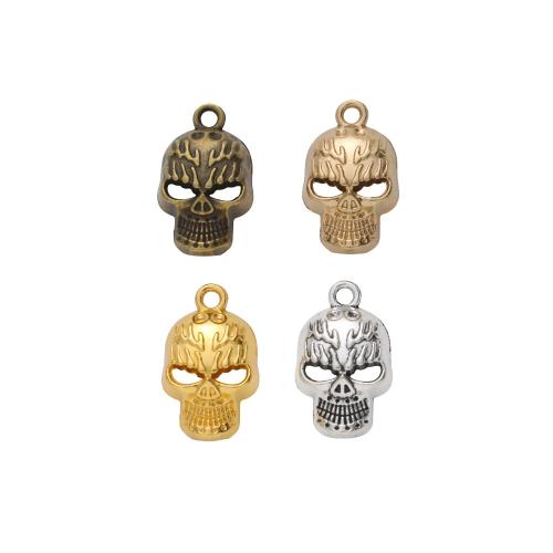 Zinc Alloy Skull Pendants, plated, DIY 