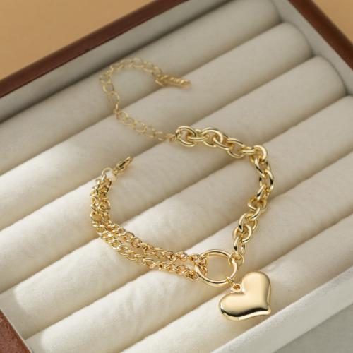 Fashion Zinc Alloy Bracelets, with 7cm extender chain, gold color plated, fashion jewelry, gold cm 