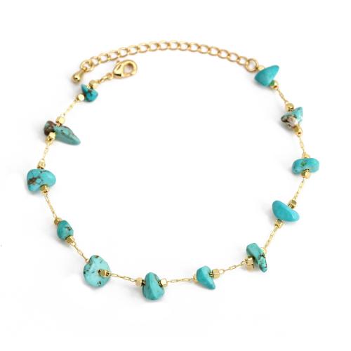 Gemstone Bracelets, Zinc Alloy, with Gemstone, with 5cm extender chain, plated, fashion jewelry cm 