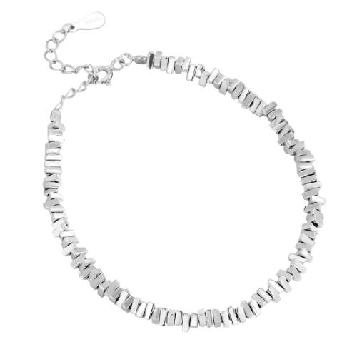 Sterling Silber Armbänder, 925 Sterling Silber, mit Verlängerungskettchen von 3CM, für Frau, Silberfarbe, Länge:ca. 16 cm, verkauft von PC