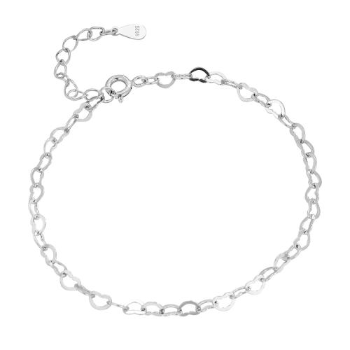 Sterling Silver Bracelets, 925 Sterling Silver, with 3CM extender chain, for woman Approx 15.5 cm 