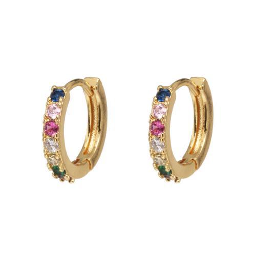 Cubic Zirconia Micro Pave Brass Earring, plated, micro pave cubic zirconia & for woman 