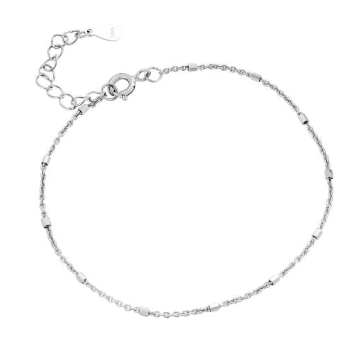 Sterling Silver Bracelets, 925 Sterling Silver, with 3CM extender chain, for woman Approx 15.5 cm 