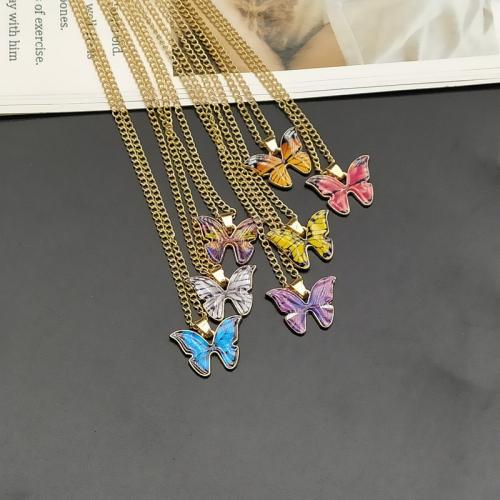 collier d'Émail en alliage Zinc, alliage de zinc, avec 5cm chaînes de rallonge, pour femme & émail, plus de couleurs à choisir Environ 45 cm, Vendu par PC