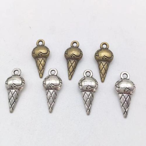 Zinc Alloy Jewelry Pendants, Ice Cream, plated, DIY 