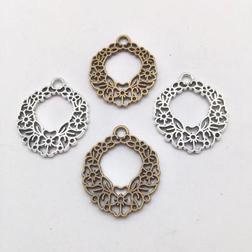 Zinc Alloy Flower Pendants, plated, DIY 