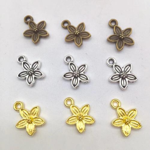 Zinc Alloy Flower Pendants, plated, DIY 