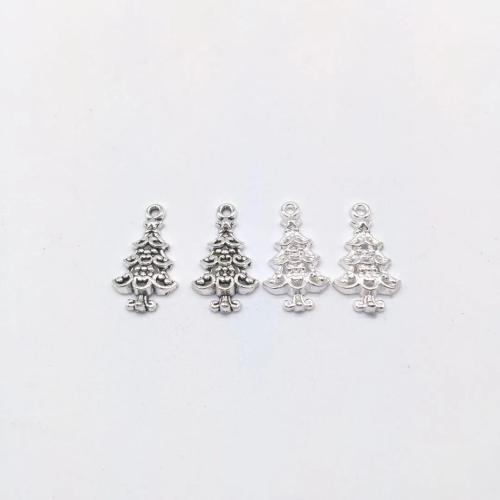 Zinc Alloy Christmas Pendants, Christmas Tree, plated, DIY 