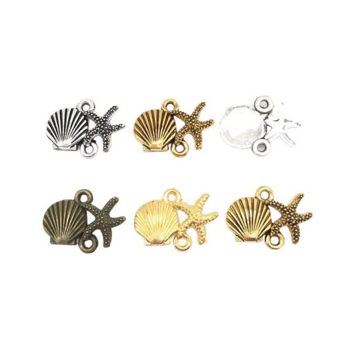 Zinc Alloy Animal Pendants, Shell, plated, DIY 