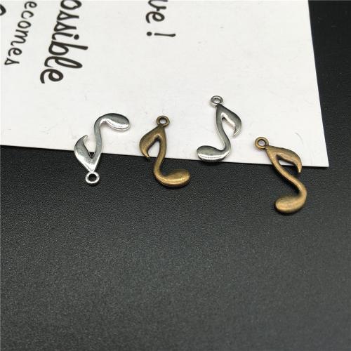 Musical Instrument Shaped Zinc Alloy Pendants, Music Note, plated, DIY 