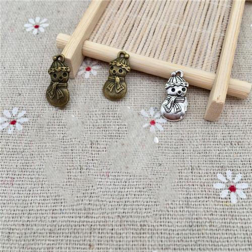 Zinc Alloy Jewelry Pendants, Snowman, plated, DIY 