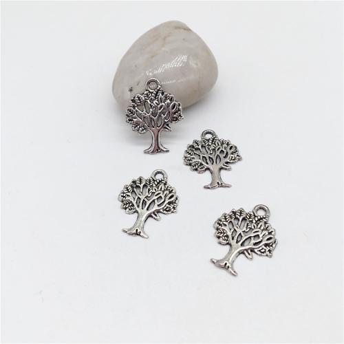 Zinc Alloy Jewelry Pendants, Tree, antique silver color plated, DIY 