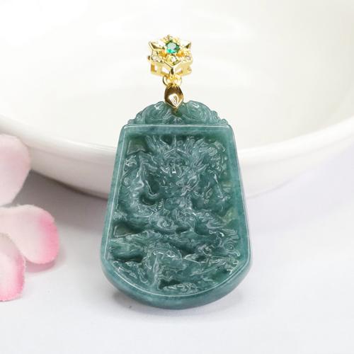 Jadeite Pendant, Dragon, DIY 