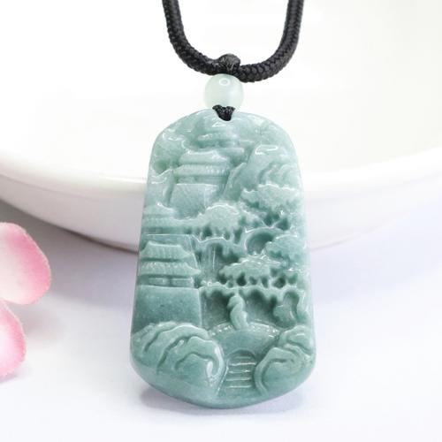 Jadeite Pendant, Carved, DIY, Grade A 