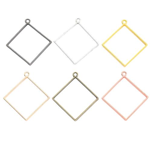 Zink Legierung Schmuck Anhänger, Zinklegierung, Rhombus, plattiert, DIY & hohl, keine, 48x44x4mm, ca. 100PCs/Tasche, verkauft von Tasche